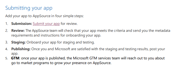 A high level look at the Microsoft AppSource submission process.